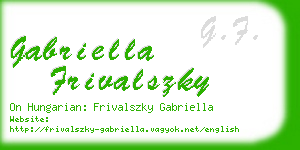 gabriella frivalszky business card
